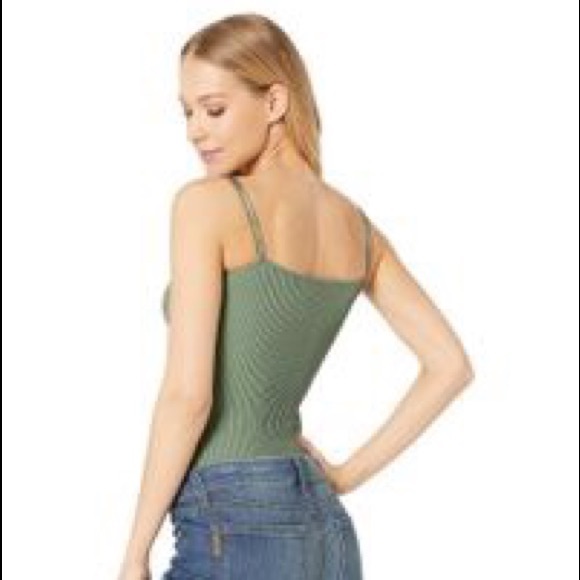 Free People Catch Up Bodysuit Thong Army Green - Picture 8 of 16